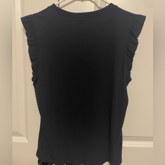 Green Envelope Elegant Navy Ruffle Sleeve - Picture 4 of 6